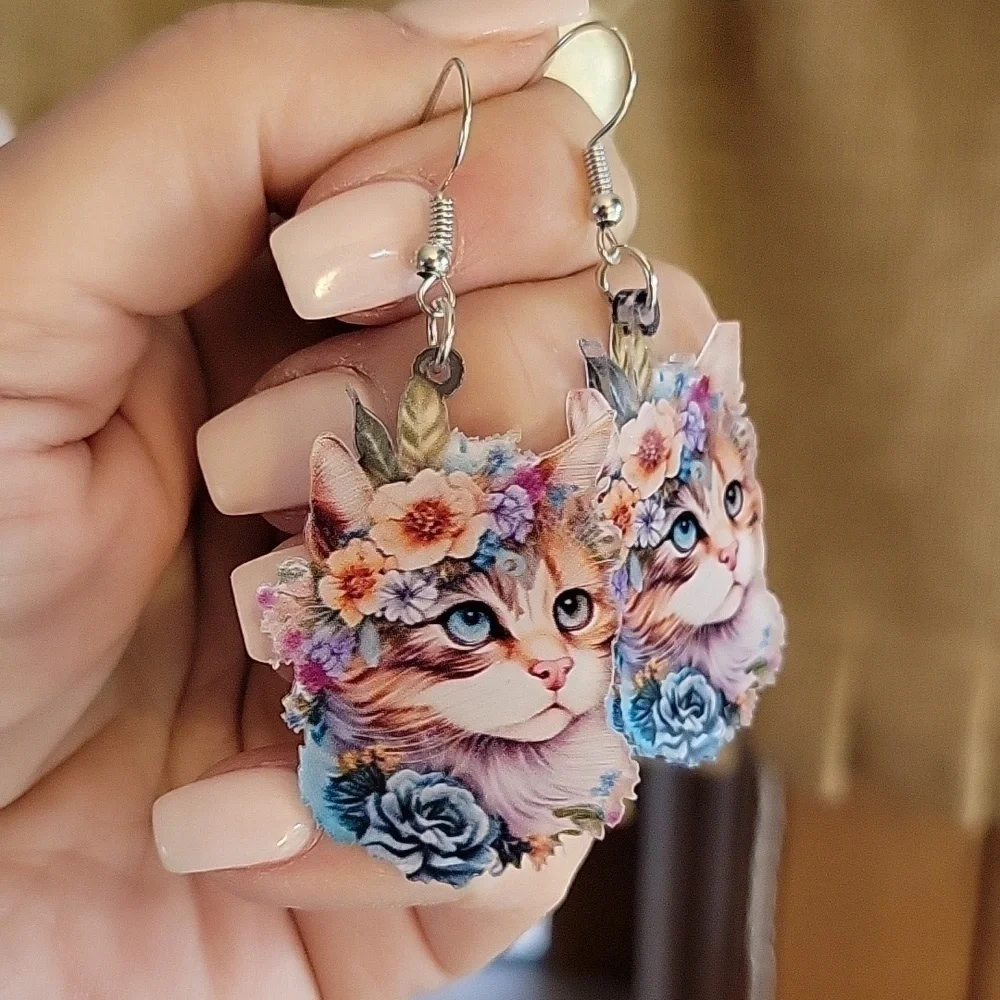🔥LAST PAIR🔥 BOHEMIAN KITTY DROP EARRINGS